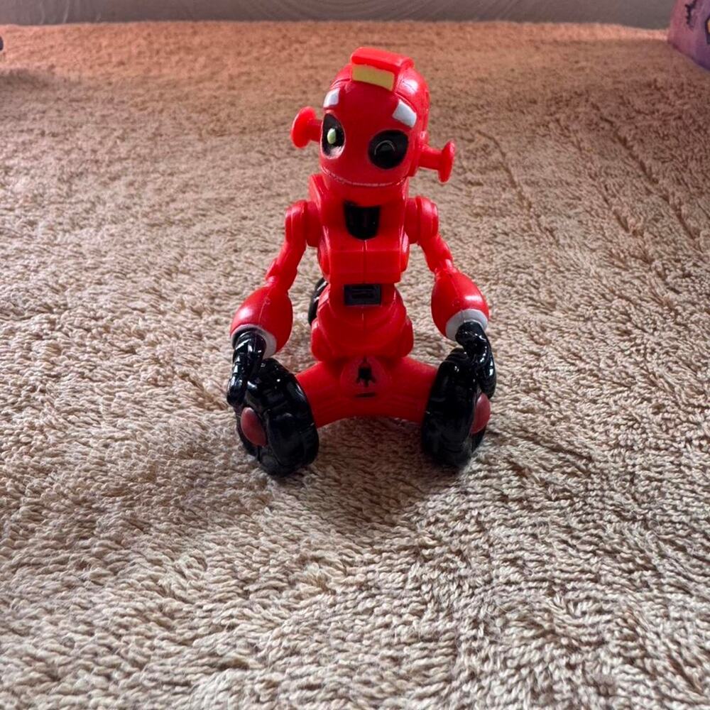 2008 Wowwee Mini PVC Tribot Red three wheeled Robot